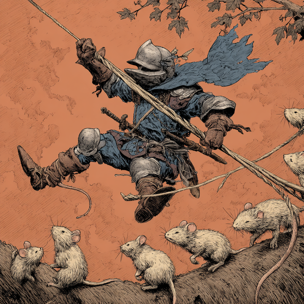 adventurers fleeing